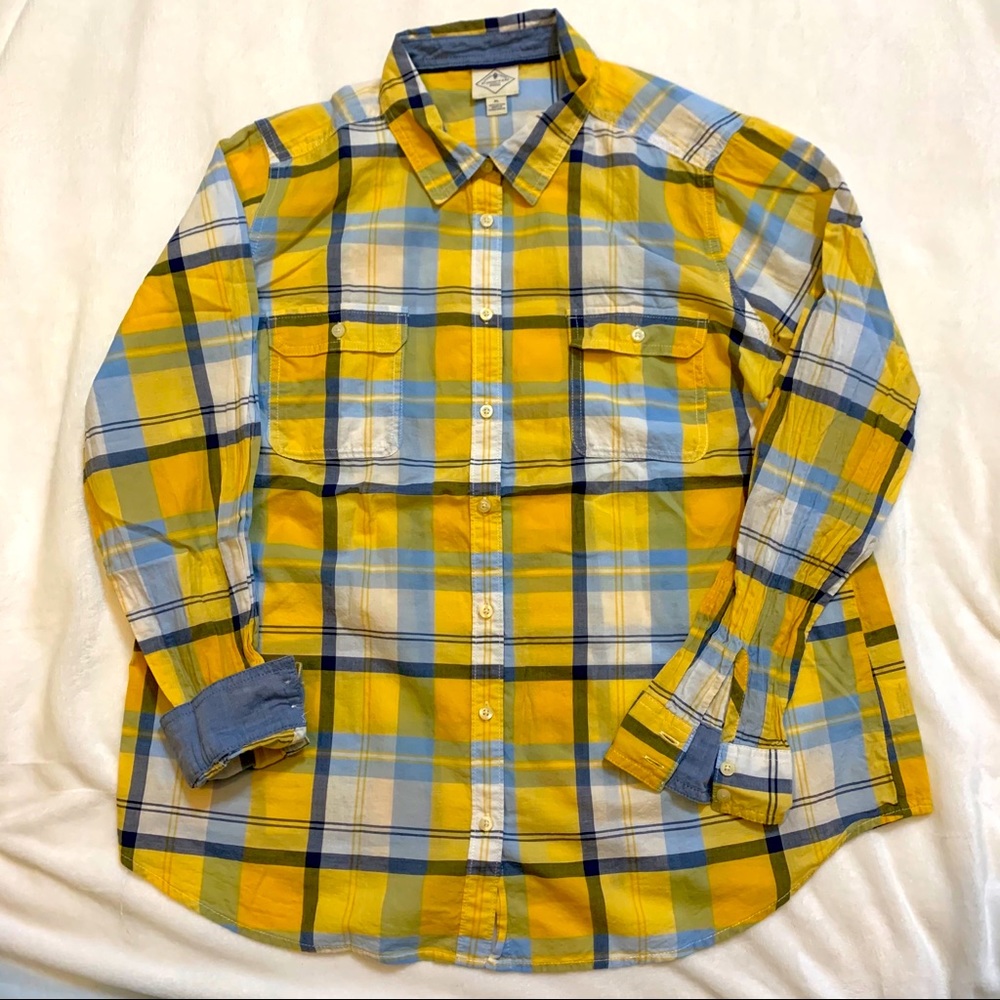Plaid button down shirt